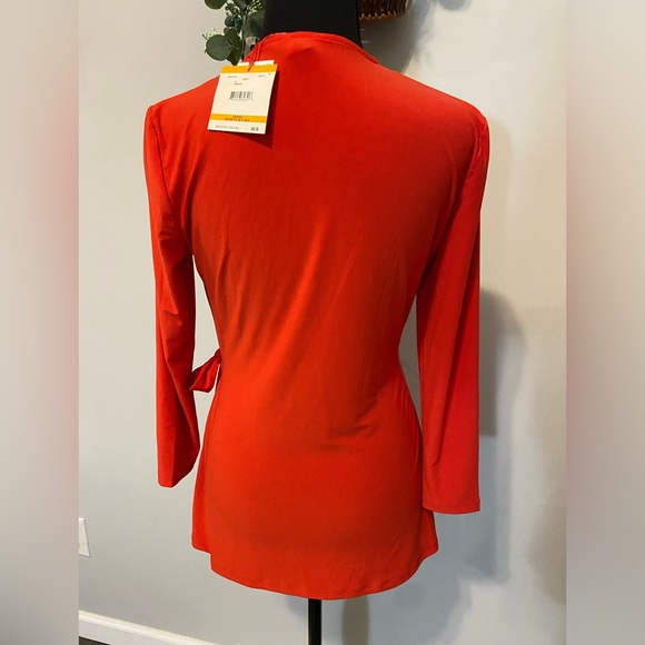 Anne Klein Faux Wrap Shirt - Picture 5 of 6